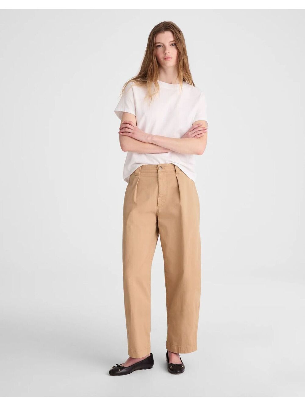 NWT Madewell The Barrel-Leg Chino Pant - Size 27 -‎ MSRP $128